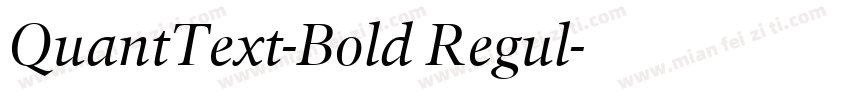QuantText-Bold Regul字体转换